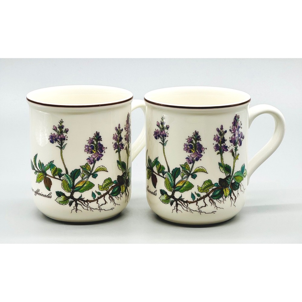 Villeroy Boch Mug Purple Botanica Veronica Officinalis Speedwell Lot of 2